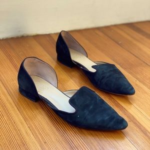 Black Franco Sarto Leather Flats